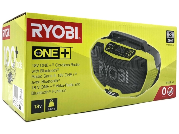 Ryobi One+ R18RH-0 Privat radio Svart Gul i gruppen Elektronikk / Lyd & Bilde / Hjemmekino, HiFi og bærbar / Radio & Vekkerklokker / Radio hos TP E-commerce Nordic AB (D10237)