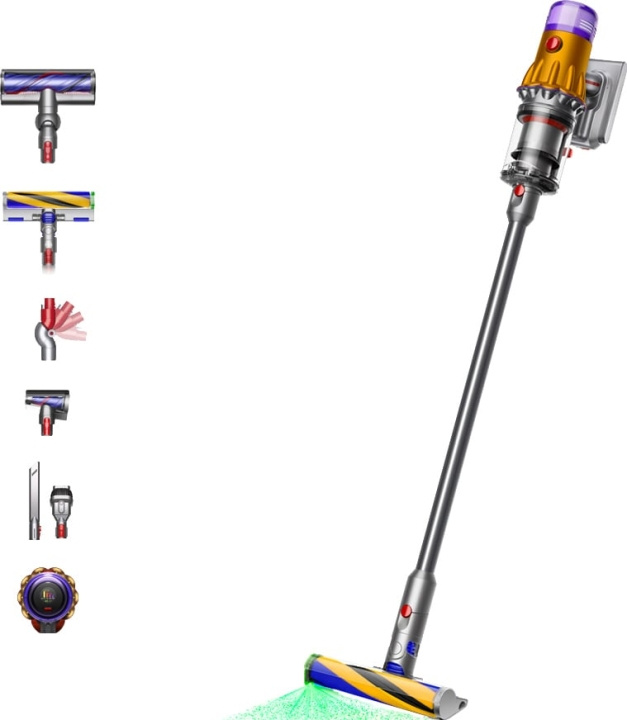 Dyson V12 Detect Slim Absolute Cordless Handheld Vacuum Cleaner, 150W 0.35 litre, Gold i gruppen HJEM, HUS OG HAGE / Rengjøringsprodukter / Støvsugere og tilbehør / Håndstøvsugere hos TP E-commerce Nordic AB (D10239)