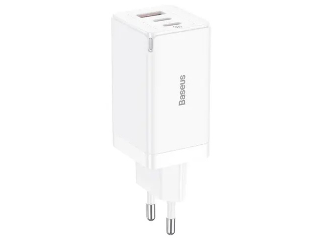 Baseus GaN5 Pro strömförsörjningsadapter 65Watt Vit i gruppen SMARTTELEFON & NETTBRETT / Ladere og Kabler / Vegglader hos TP E-commerce Nordic AB (D10245)