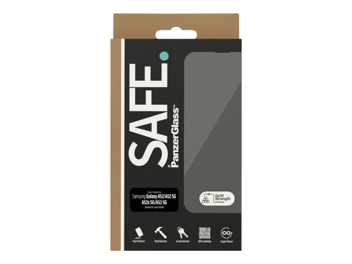 PanzerGlass SAFE. by PanzerGlass Screen Protector Samsung Galaxy A52, A52 5G, Black Transparent i gruppen SMARTTELEFON & NETTBRETT / Mobilbeskyttelse / Samsung hos TP E-commerce Nordic AB (D10280)