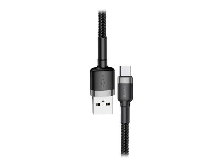 Baseus Cafule USB 2.0 USB Type-C kabel 3m Sort Grå i gruppen Datautstyr / Kabler og adaptere / USB / USB-C hos TP E-commerce Nordic AB (D10283)