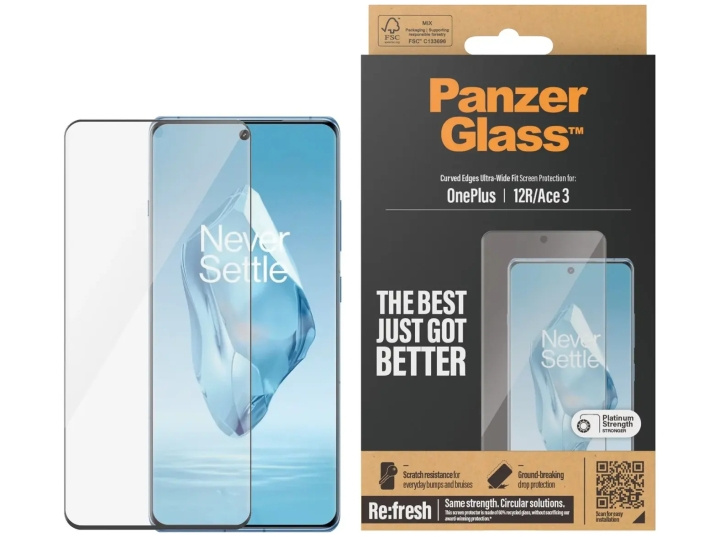 PanzerGlass Screen Protector OnePlus 12R, Ace 3 | Ultra-Wide Fit i gruppen SMARTTELEFON & NETTBRETT / Mobilbeskyttelse / OnePlus hos TP E-commerce Nordic AB (D10297)