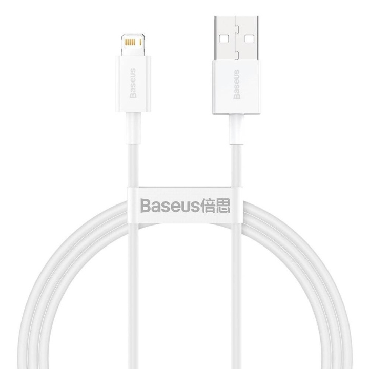 Baseus USB 2.0 til Lightning kabel 1.5m vit i gruppen SMARTTELEFON & NETTBRETT / Ladere og Kabler / Kabler / Kabler Lightning hos TP E-commerce Nordic AB (D10309)