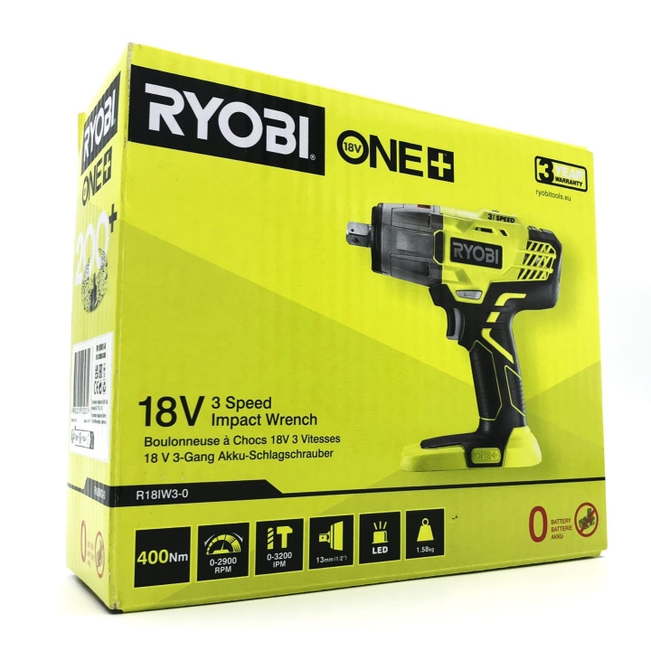 Ryobi One+ R18IW3-0 Slagnyckel utan batteri 1/4 sexkantshylsa, 1/2 fyrkantsdrivning i gruppen HJEM, HUS OG HAGE / Verktøy / Annet elektrisk verktøy hos TP E-commerce Nordic AB (D10317)