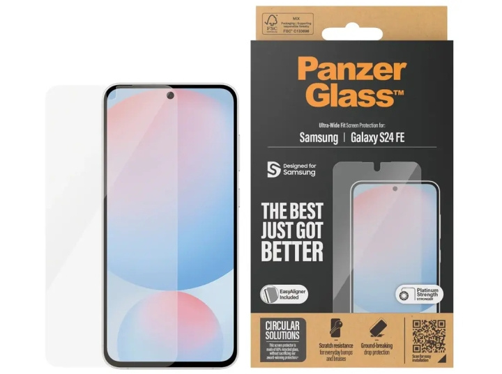 PanzerGlass Skjermbeskytter Samsung Galaxy S24 FE | Ultra-Wide Fit i gruppen SMARTTELEFON & NETTBRETT / Mobilbeskyttelse / Samsung hos TP E-commerce Nordic AB (D10321)