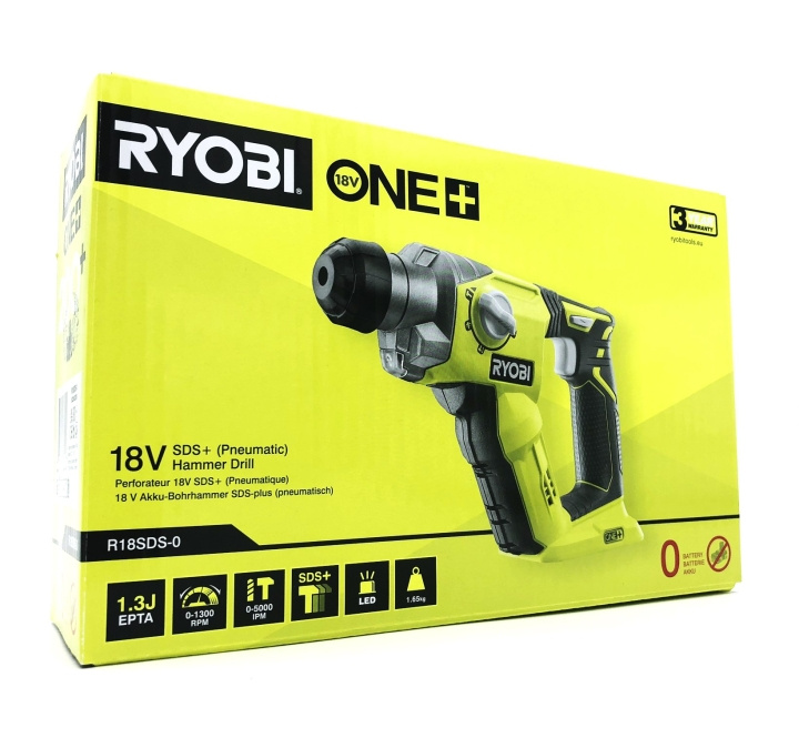 Ryobi One+ R18SDS-0 Borrhammare Inget batteri 18V 1,3Joule i gruppen HJEM, HUS OG HAGE / Verktøy / Annet elektrisk verktøy hos TP E-commerce Nordic AB (D10372)