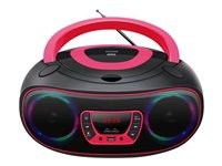 Denver TCL-212BT Boombox Black Pink i gruppen Elektronikk / Lyd & Bilde / Hjemmekino, HiFi og bærbar / Radio & Vekkerklokker / Radio hos TP E-commerce Nordic AB (D10415)