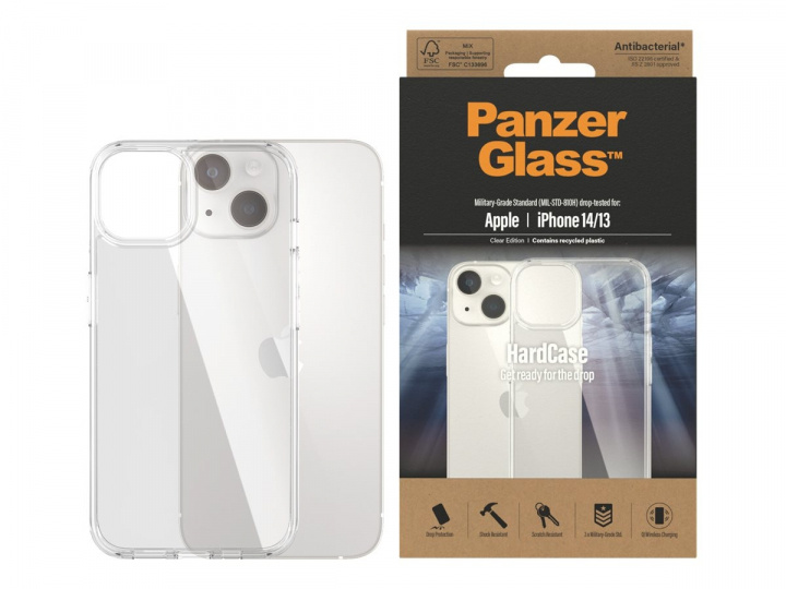 PanzerGlass HardCase Shell Apple iPhone 13, 14, Transparent i gruppen SMARTTELEFON & NETTBRETT / Mobilbeskyttelse / Apple / iPhone 14 hos TP E-commerce Nordic AB (D10419)