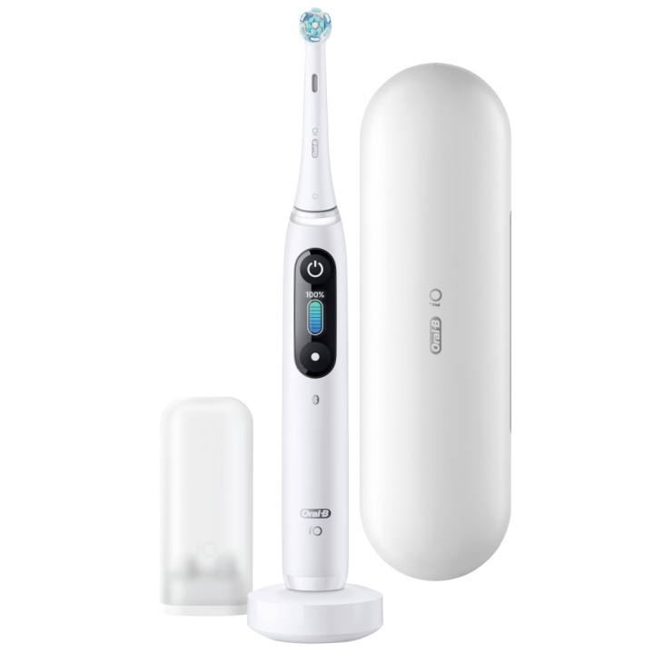 Oral B iO Series 8 Electric toothbrush, White i gruppen HELSE OG SKJØNNHET / Munnpleie / Elektriske tannbørster hos TP E-commerce Nordic AB (D10466)