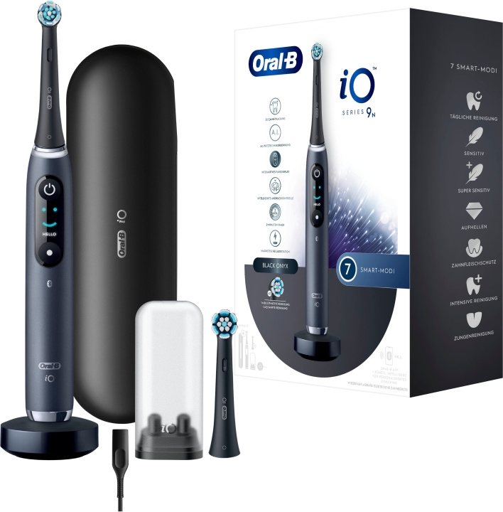 Oral B iO Serie 9N Electric toothbrush, Black Onyx i gruppen HELSE OG SKJØNNHET / Munnpleie / Elektriske tannbørster hos TP E-commerce Nordic AB (D10470)