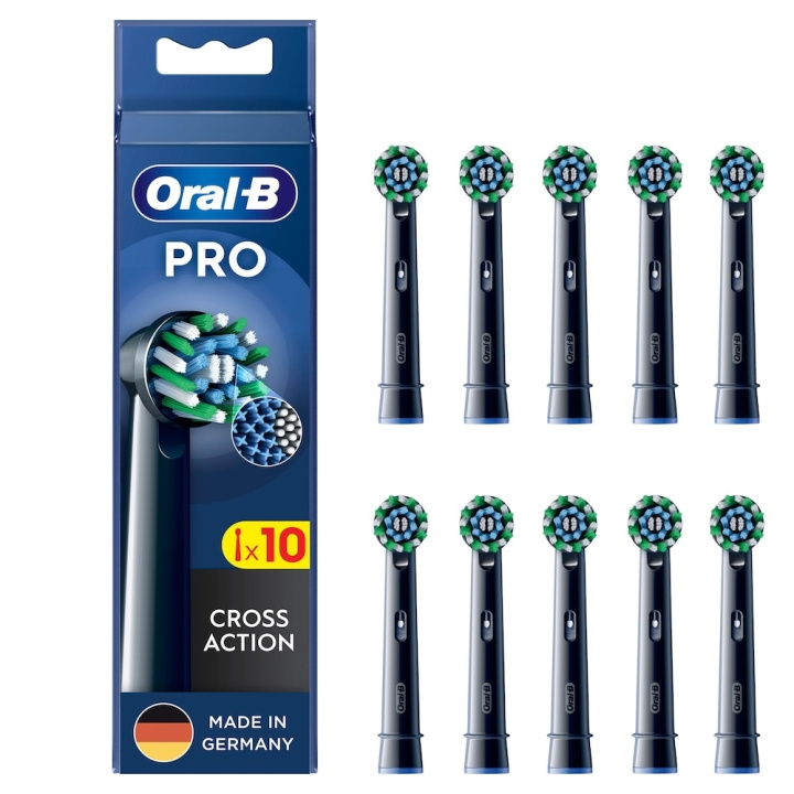 Oral B Pro CrossAction Brush head, Black 10 pcs i gruppen HELSE OG SKJØNNHET / Munnpleie / Elektriske tannbørster tilbehør hos TP E-commerce Nordic AB (D10475)