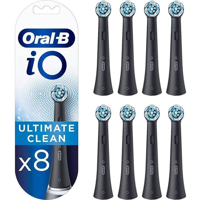 Oral B Electric Brush Heads iO Ultimate Clean, 8-pack Black i gruppen HELSE OG SKJØNNHET / Munnpleie / Elektriske tannbørster tilbehør hos TP E-commerce Nordic AB (D10485)