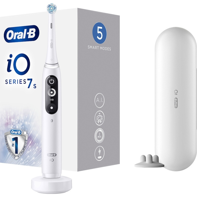 Oral B iO Series 7N Electric toothbrush, White Alabaster i gruppen HELSE OG SKJØNNHET / Munnpleie / Elektriske tannbørster hos TP E-commerce Nordic AB (D10490)