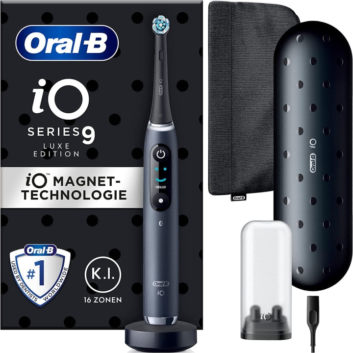 Oral B iO Series 9 Electric toothbrush, Black Onyx Luxe Edition i gruppen HELSE OG SKJØNNHET / Munnpleie / Elektriske tannbørster hos TP E-commerce Nordic AB (D10492)