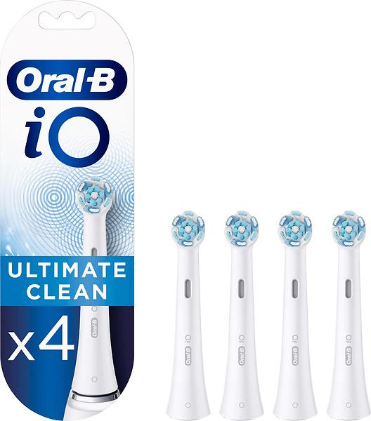 Oral B iO Ultimate Clean Brush Head, White 4-pack i gruppen HELSE OG SKJØNNHET / Munnpleie / Elektriske tannbørster tilbehør hos TP E-commerce Nordic AB (D10499)