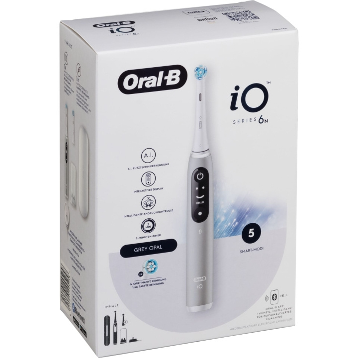 Oral B iO Series 6N Electric toothbrush, Grey i gruppen HELSE OG SKJØNNHET / Munnpleie / Elektriske tannbørster hos TP E-commerce Nordic AB (D10507)