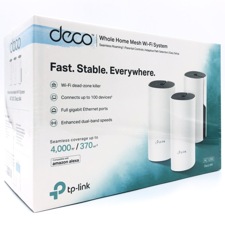 TP-Link DECO M4 Wi-Fi-system Desktop i gruppen Datautstyr / Nettverk / Extenders hos TP E-commerce Nordic AB (D10514)