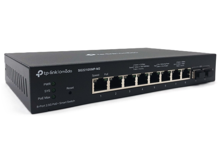 TP-Link Omada SG2210XMP-M2 V1.6 Switch 8-portar 2,5 Gigabit Ethernet PoE+ i gruppen Datautstyr / Nettverk / Switcher hos TP E-commerce Nordic AB (D10524)