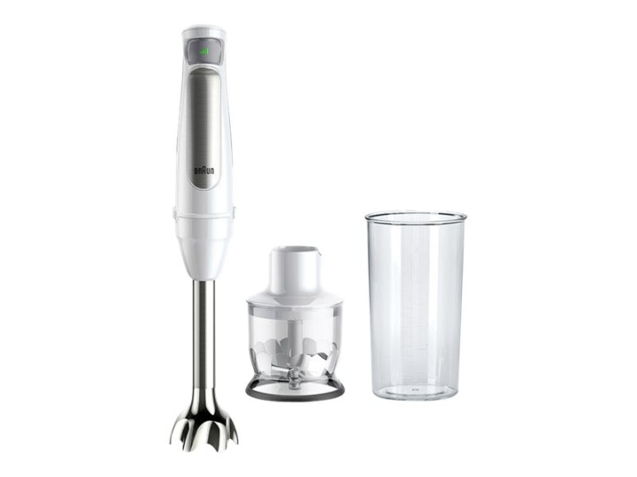 Braun Multiquick 7 MQ7020 WH Stavmixer Premium vit/borstat rostfritt stål i gruppen HJEM, HUS OG HAGE / Husholdningsapparater / Matprosessorer og kjøkkenassistenter / Stavmiksere hos TP E-commerce Nordic AB (D10600)