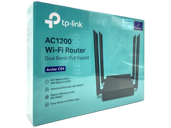 TP-Link Archer C64 V1 trådlös router Desktop i gruppen Datautstyr / Nettverk / Routere hos TP E-commerce Nordic AB (D10644)