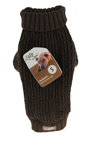 AFP All For Paws - Strikket hundegenser Fishermans Brown L 35.6CM - (632.9136) i gruppen HJEM, HUS OG HAGE / Dyretilbehør / Hund hos TP E-commerce Nordic AB (D10702)