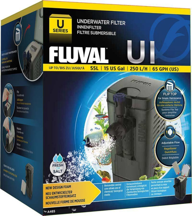 Fluval Innvendig filter U1 200L/H for akvarier <55L - (126.2465) i gruppen HJEM, HUS OG HAGE / Dyretilbehør / Akvarium tilbehør hos TP E-commerce Nordic AB (D10731)