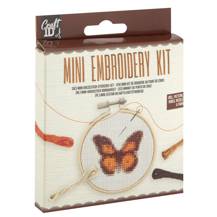 Craft ID Mini broderisett - Sommerfugl (CR1710) i gruppen LEKER, BARN OG BABY / Leker / Håndtverk hos TP E-commerce Nordic AB (D10763)