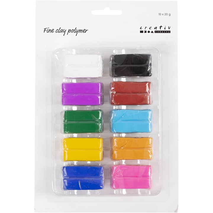 Creative Toys Fine Clay - Polymer - Fargerik 10x20 g (78101) i gruppen LEKER, BARN OG BABY / Leker / Håndtverk hos TP E-commerce Nordic AB (D10779)