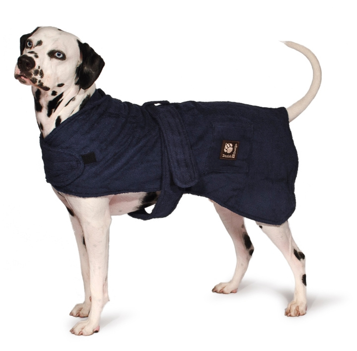 Danish design Badekåpe for hund marineblå 50 cm - (D11350) i gruppen HJEM, HUS OG HAGE / Dyretilbehør / Hund hos TP E-commerce Nordic AB (D10797)