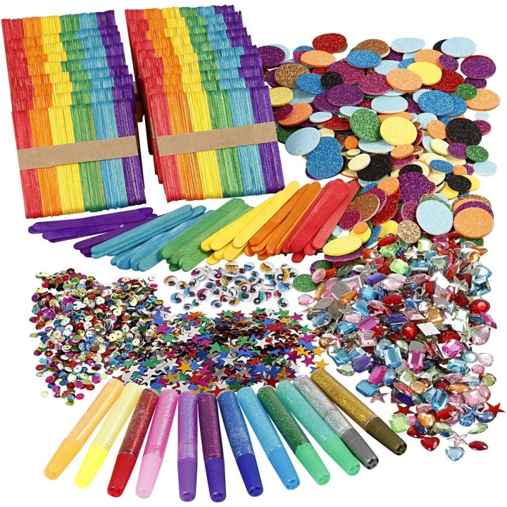 Creative Toys DIY Kit - Glitter & Wood Sticks Mega Set (97435) i gruppen LEKER, BARN OG BABY / Leker / Håndtverk hos TP E-commerce Nordic AB (D10938)