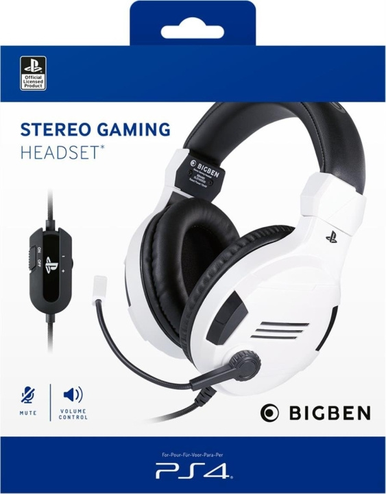 bigben playstation 4 HW bigben Stereo Gaming Headset v3 (hvit) i gruppen Elektronikk / TV-spill & tilbehør / Sony PlayStation 4 / Tilbehør hos TP E-commerce Nordic AB (D11162)