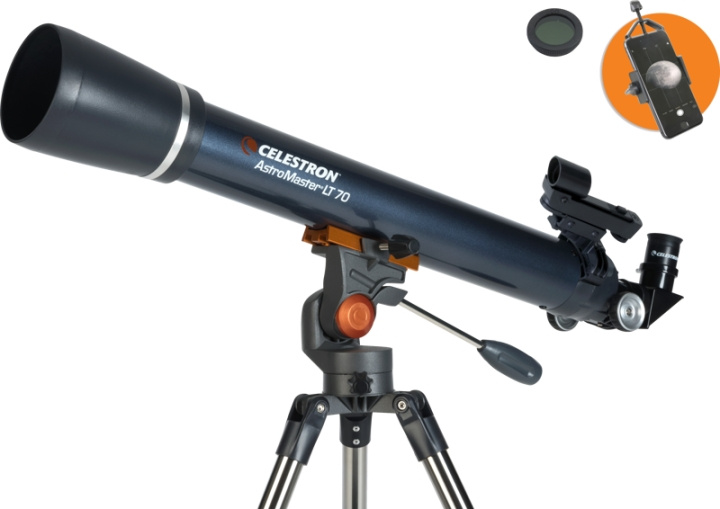 Celestron Astromaster LT 70AZ med telefonadapter og månefilter i gruppen SPORT, FRITID & HOBBY / Friluftsliv / Kikkerter hos TP E-commerce Nordic AB (D11163)