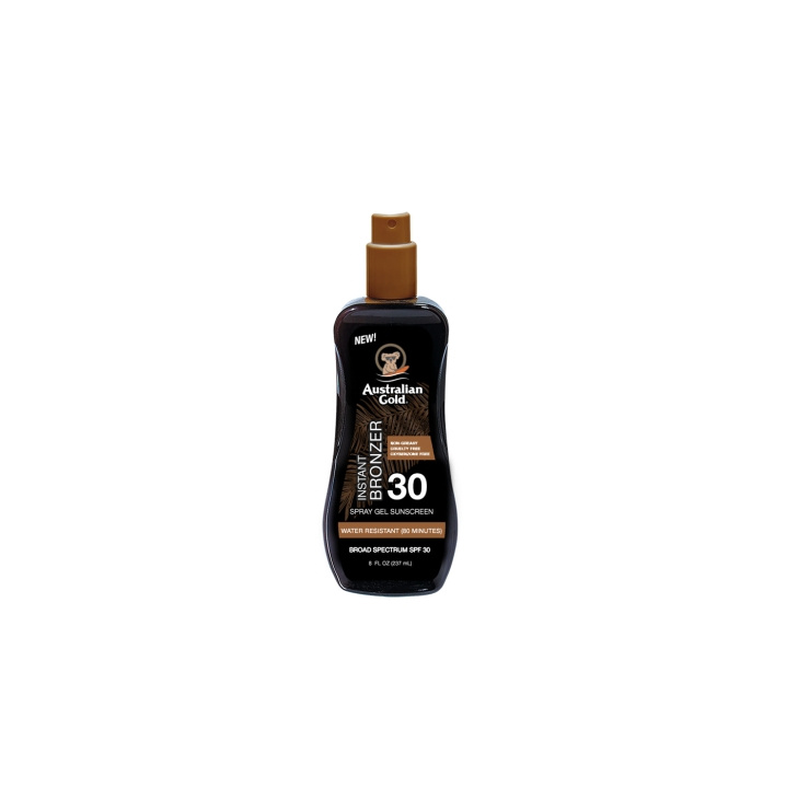 Australian Gold Solkrem Spray Gel m. Instant Bronzer SPF 30 237 ml i gruppen HELSE OG SKJØNNHET / Hudpleie / Soling / Solkrem hos TP E-commerce Nordic AB (D11234)