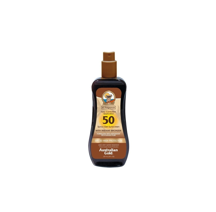 Australian GoldAustralian Gold - Solkrem SPF50 Spray Gel m. Instant Bronzer 237 ml i gruppen HELSE OG SKJØNNHET / Hudpleie / Soling / Solkrem hos TP E-commerce Nordic AB (D11238)