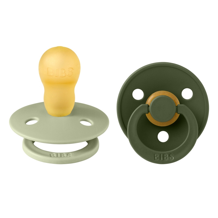 BIBS Smokk Colour 2 PACK - Sage/Hunter Green - Størrelse 3 i gruppen LEKER, BARN OG BABY / Babyprodukter / Smokker & Tannringer hos TP E-commerce Nordic AB (D11286)