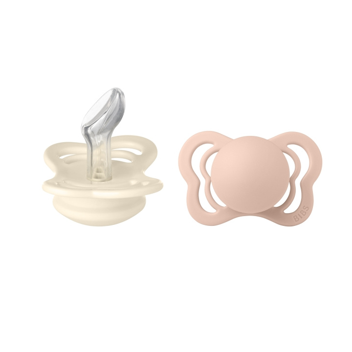 BIBS Smokk Couture 2 PACK - Ivory/Blush - Størrelse 1 i gruppen LEKER, BARN OG BABY / Babyprodukter / Smokker & Tannringer hos TP E-commerce Nordic AB (D11289)