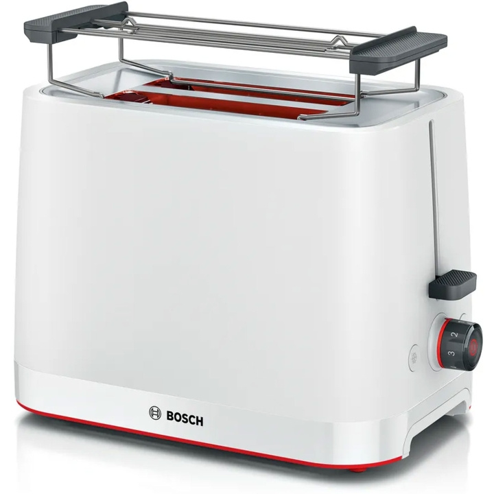 Bosch Brødrister TAT3M121 Hvit 950W Bagels-funksjon i gruppen HJEM, HUS OG HAGE / Husholdningsapparater / Brødristere og toastjern / Brødristere hos TP E-commerce Nordic AB (D12120)