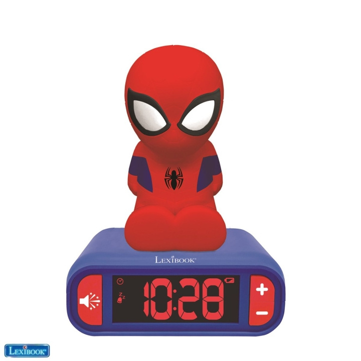 Lexibook Spider-Man - vekkerklokke med nattlys 3D (RL800SP) i gruppen HJEM, HUS OG HAGE / Klokker & Teller / Vekkerklokker hos TP E-commerce Nordic AB (D12194)