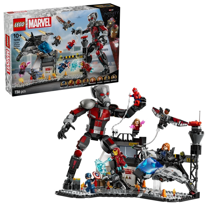 LEGO Superhelter - Captain America: Action Battle i borgerkrigen (76314) i gruppen LEKER, BARN OG BABY / Leker / Byggeleker / Lego hos TP E-commerce Nordic AB (D12263)