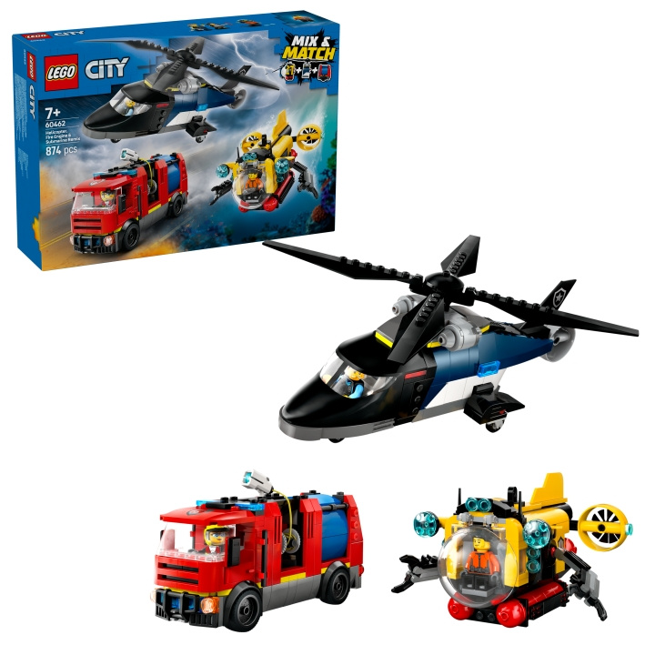 LEGO LEGO City - Helikopter, brannbil og ubåt (60462) i gruppen LEKER, BARN OG BABY / Leker / Byggeleker / Lego hos TP E-commerce Nordic AB (D12299)