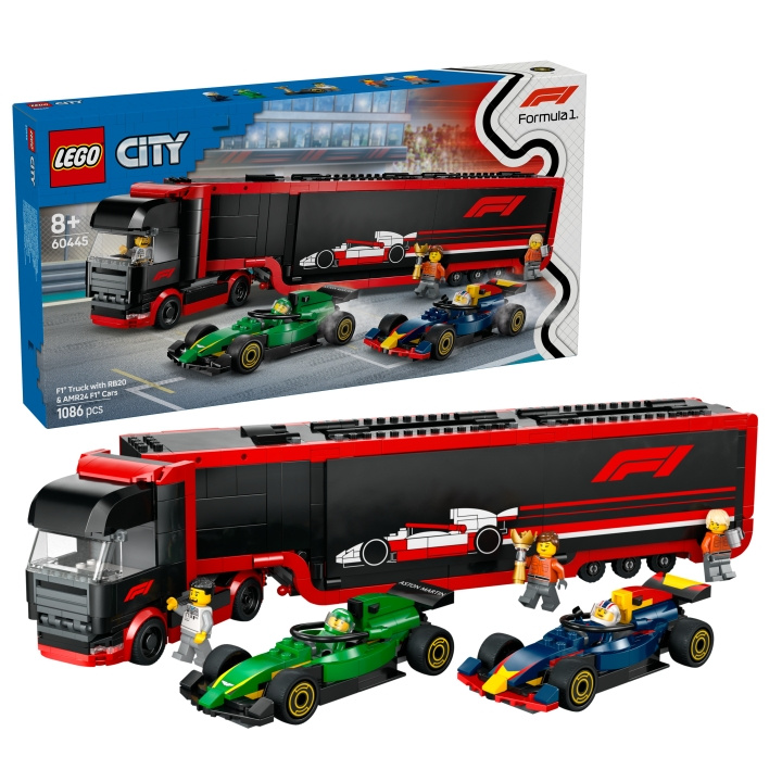 LEGO LEGO City - F1®-lastebil med RB20- og AMR24 F1®-biler (60445) i gruppen LEKER, BARN OG BABY / Leker / Byggeleker / Lego hos TP E-commerce Nordic AB (D12305)