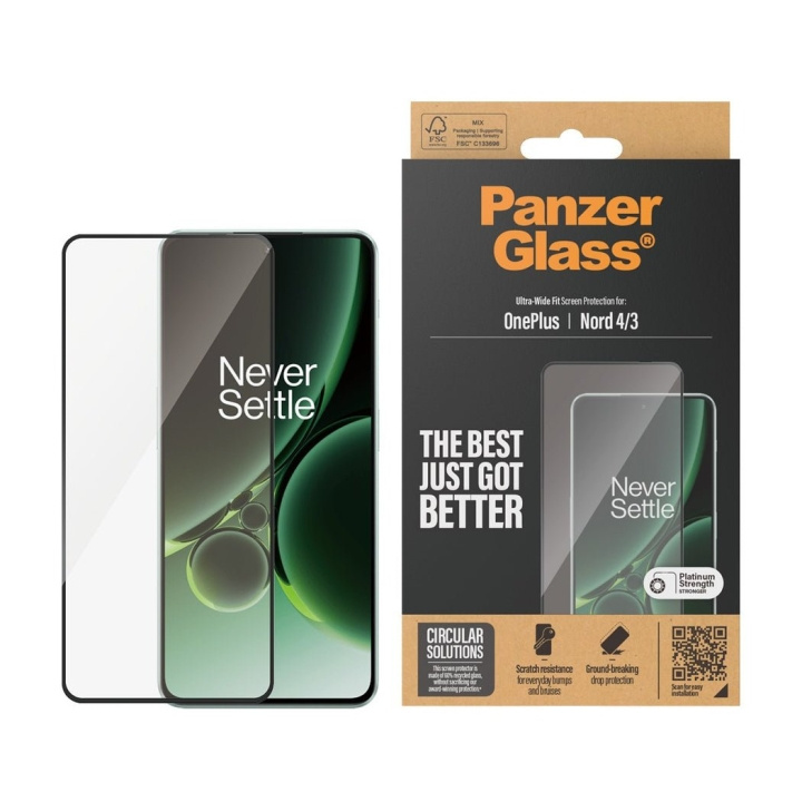 PanzerGlass Skjermbeskytter - OnePlus Nord 4. 3 - Ultra-Wide Fit i gruppen SMARTTELEFON & NETTBRETT / Mobilbeskyttelse / OnePlus hos TP E-commerce Nordic AB (D12379)