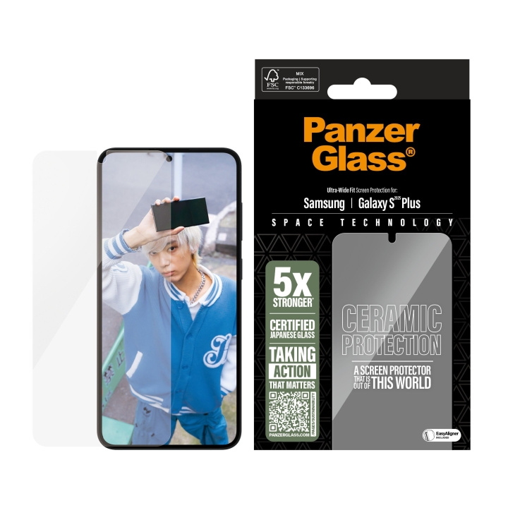 PanzerGlass Keramisk skjermbeskytter Samsung Galaxy S25 Plus - Ultra-Wide Fit i gruppen SMARTTELEFON & NETTBRETT / Mobilbeskyttelse / Samsung hos TP E-commerce Nordic AB (D12456)