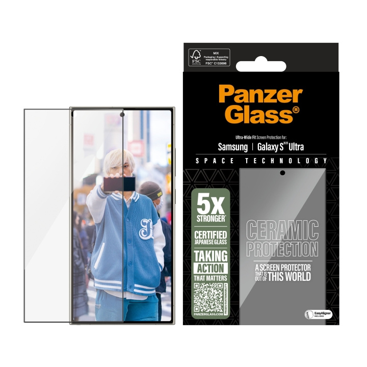 PanzerGlass Keramisk skjermbeskytter Samsung Galaxy S25 Ultra - Ultra-Wide Fit i gruppen SMARTTELEFON & NETTBRETT / Mobilbeskyttelse / Samsung hos TP E-commerce Nordic AB (D12458)