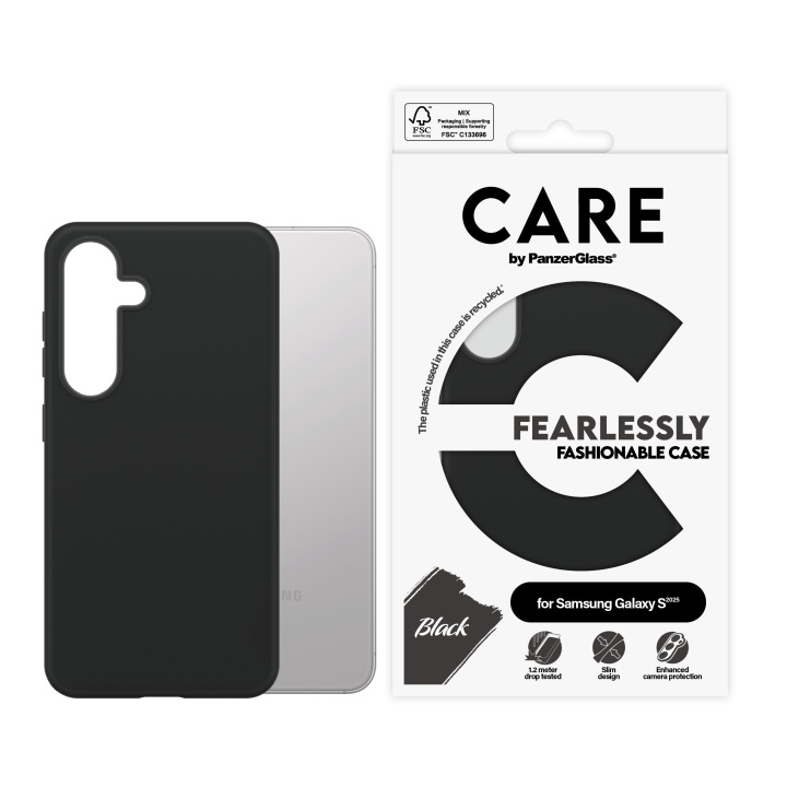 CARE by PanzerGlass - Fasjonabelt etui Svart Samsung Galaxy S25 i gruppen SMARTTELEFON & NETTBRETT / Mobilbeskyttelse / Samsung hos TP E-commerce Nordic AB (D12460)