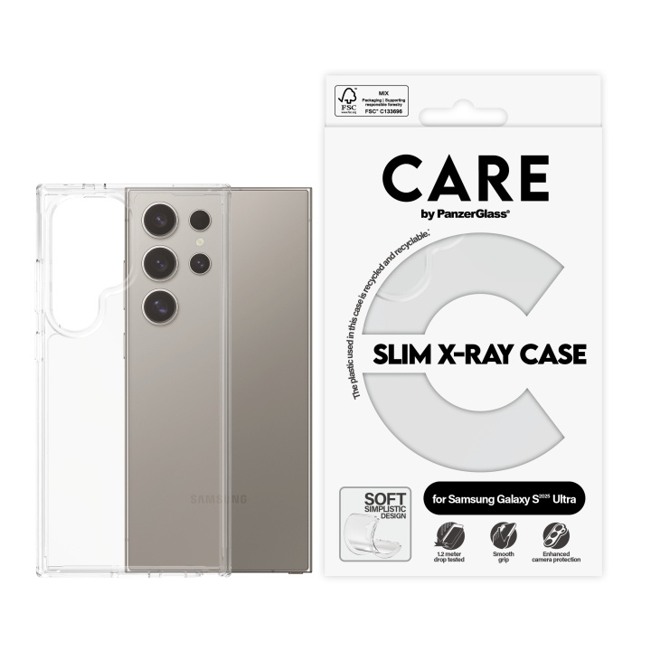 CARE by PanzerGlass - Fasjonabelt etui Transparent X-Ray Soft Basic Samsung Galaxy S25 Ultra i gruppen SMARTTELEFON & NETTBRETT / Mobilbeskyttelse / Samsung hos TP E-commerce Nordic AB (D12464)