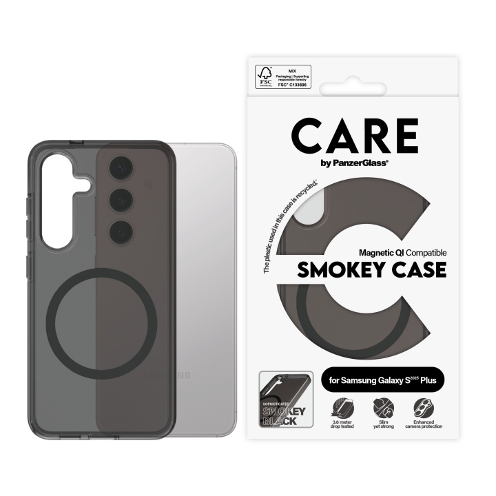 PanzerGlass CARE by PanzerGlass - Flagship Case Urban Combat Smokey m. svart Qi-kompatibel Samsung Galaxy S25 i gruppen SMARTTELEFON & NETTBRETT / Mobilbeskyttelse / Samsung hos TP E-commerce Nordic AB (D12465)