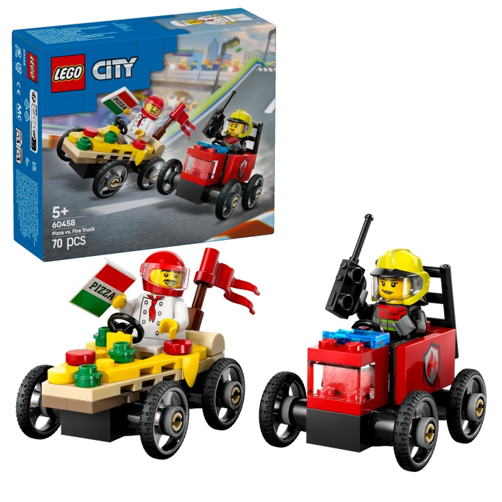 LEGO LEGO City - Racerbilpakke: Pizza vs. brannbil (60458) i gruppen LEKER, BARN OG BABY / Leker / Byggeleker / Lego hos TP E-commerce Nordic AB (D12512)