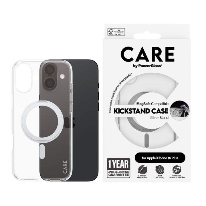 CARE by PanzerGlass - Etui - gjennomsiktig og MagSafe - iPhone 16 Plus i gruppen SMARTTELEFON & NETTBRETT / Mobilbeskyttelse / Apple / iPhone 16 hos TP E-commerce Nordic AB (D12568)