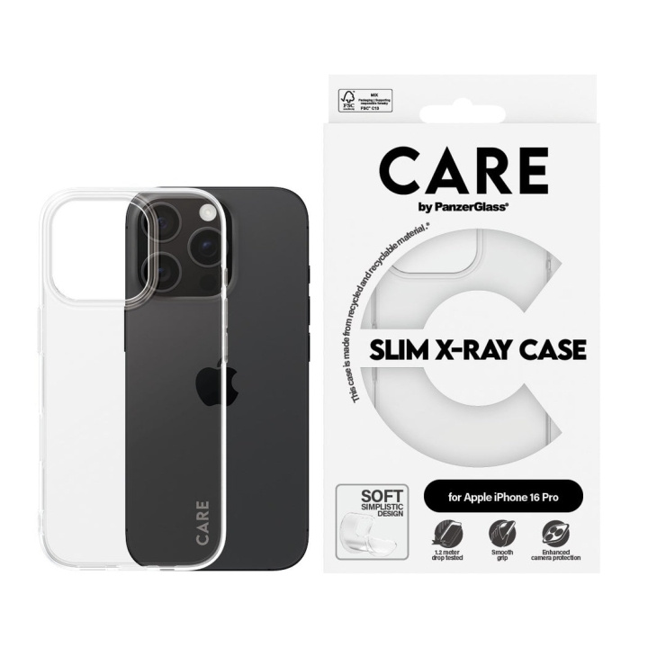 CARE by PanzerGlass - Etui - Gjennomsiktig - iPhone 16 Pro i gruppen SMARTTELEFON & NETTBRETT / Mobilbeskyttelse / Apple / iPhone 16 hos TP E-commerce Nordic AB (D12572)